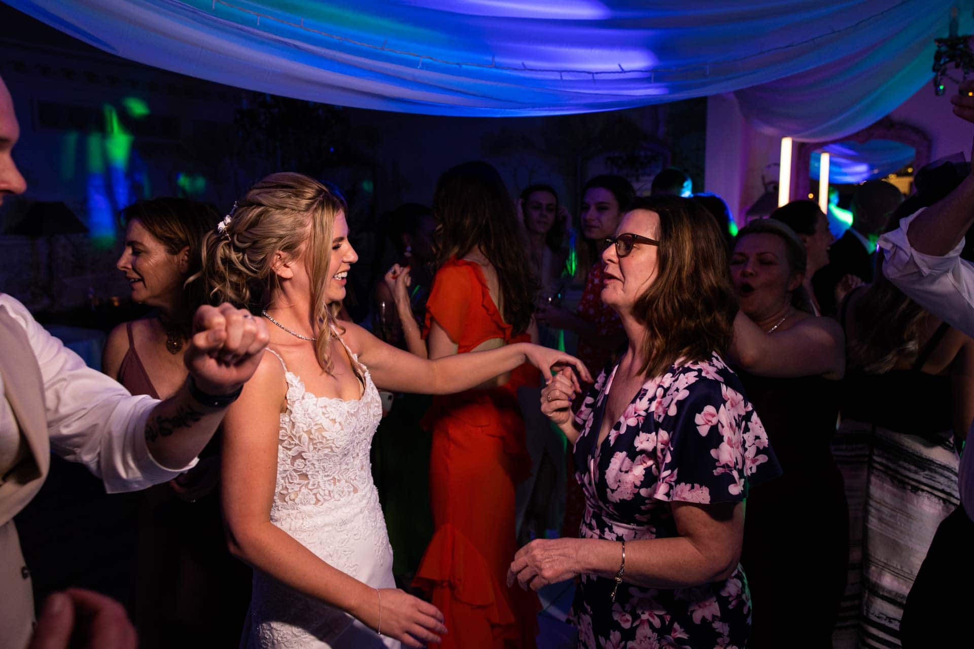 evening reception at eaves hall in lancashire