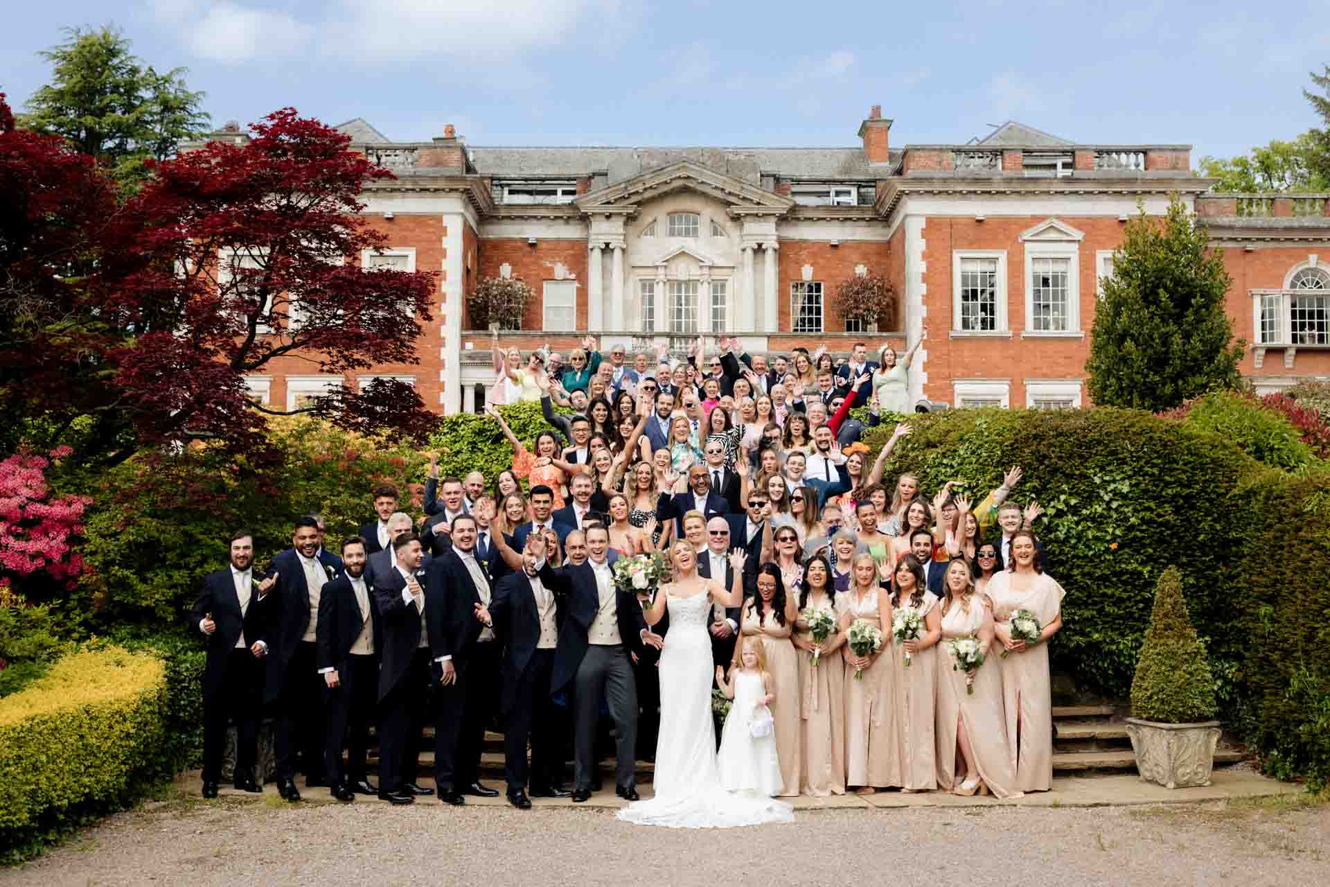 the wedding ceremony inside eaves hall wedding venue in lancashire