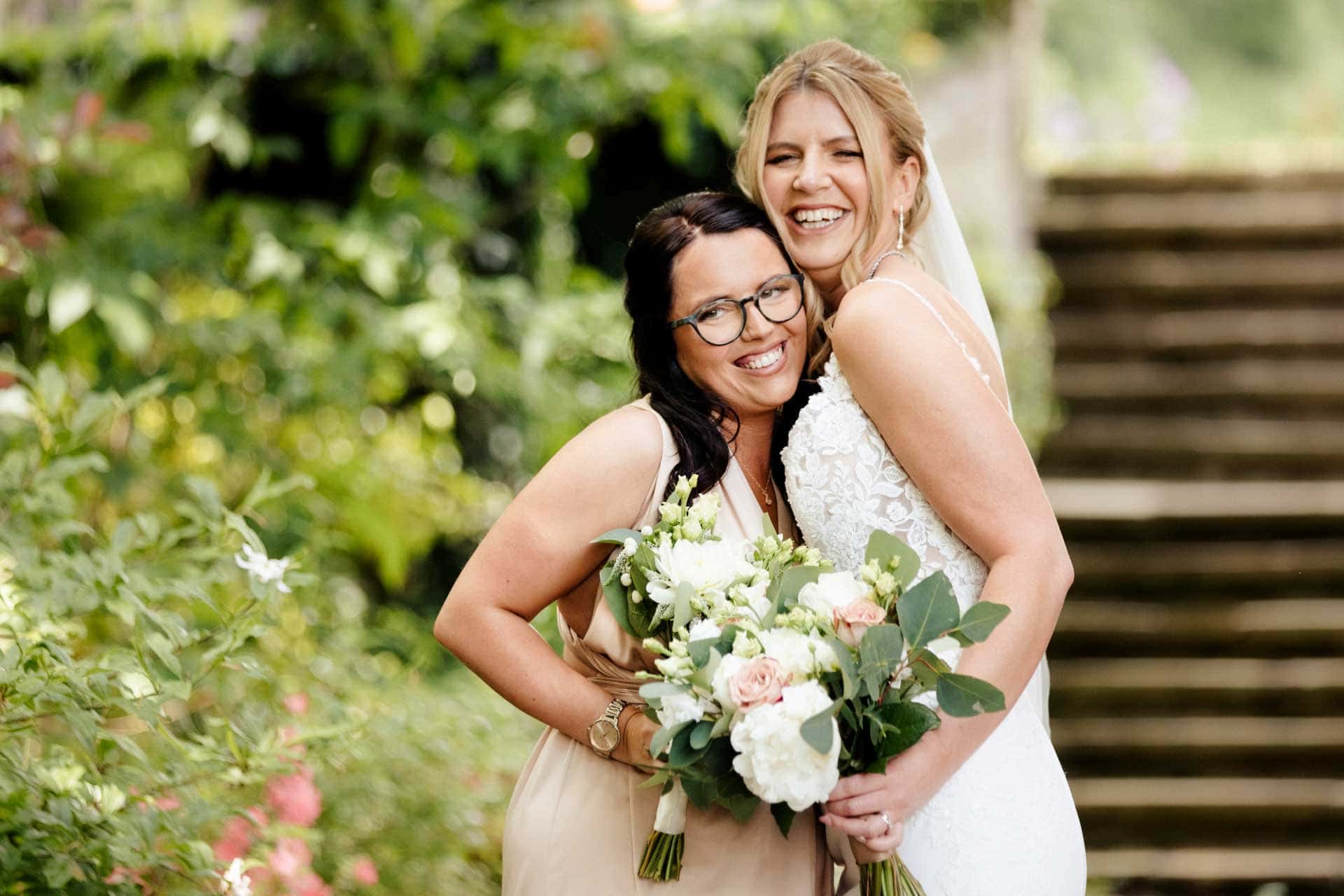 bridemaids at eaves hall in lancashire