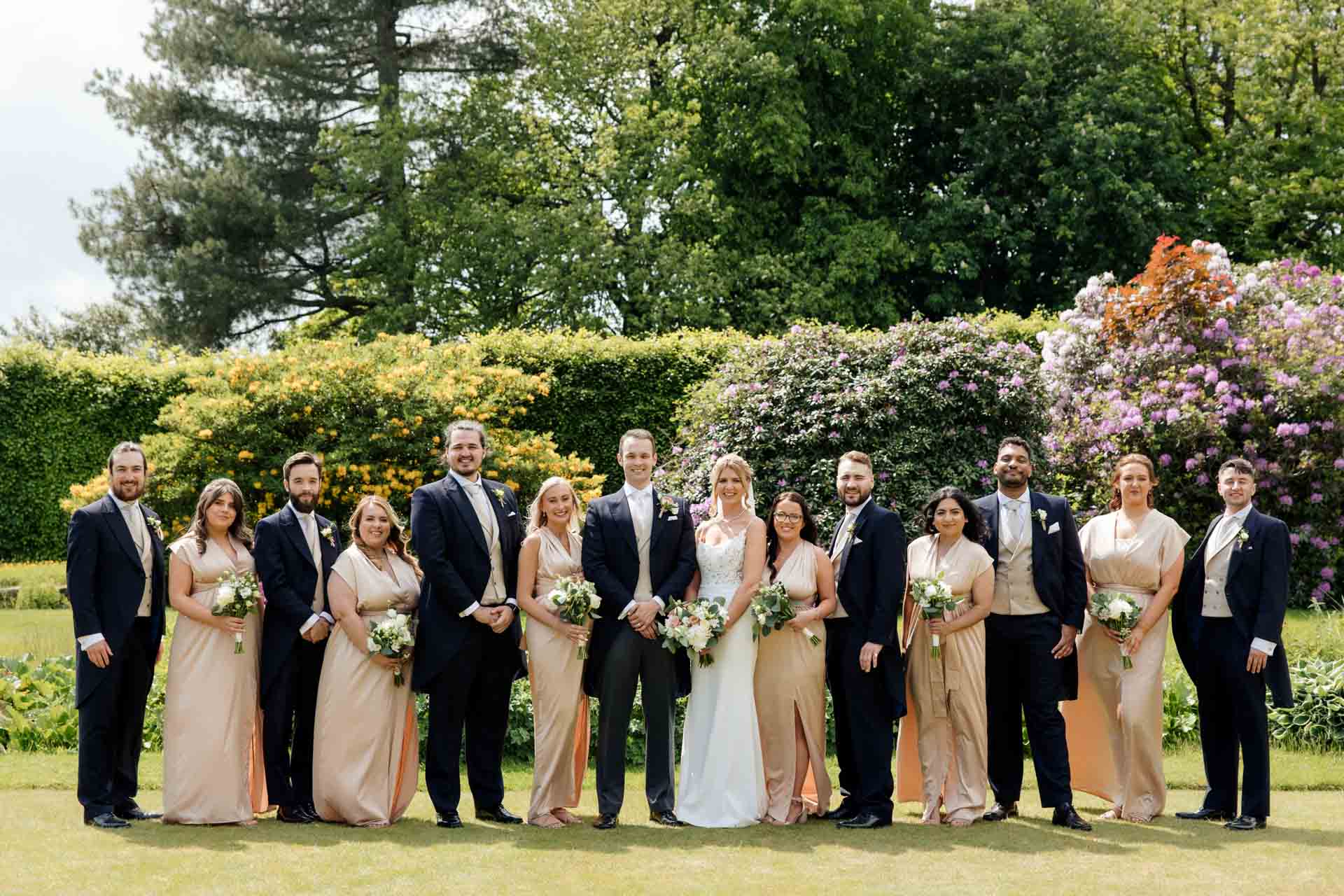 bridemaids at eaves hall in lancashire