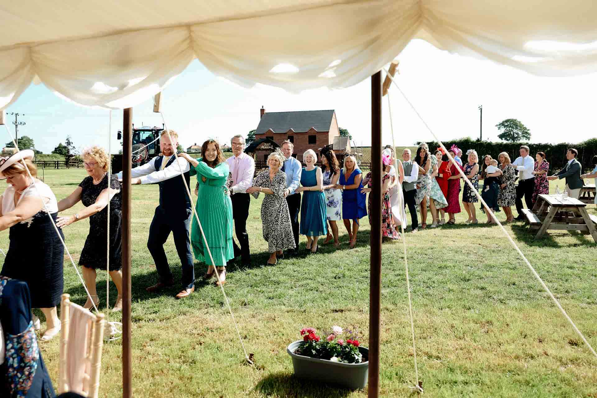 Farm wedding photography for megan and philip on their family farm in August.