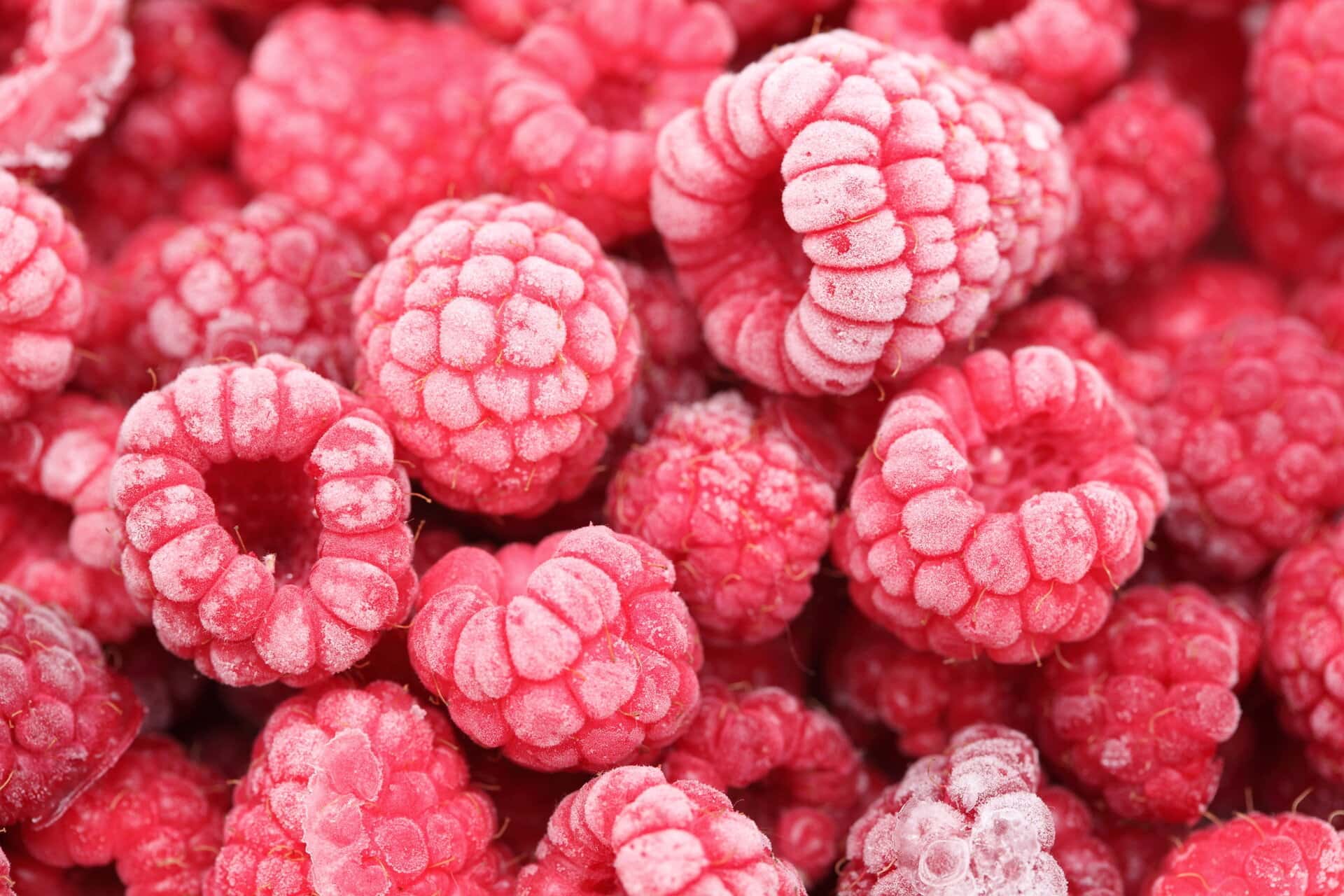 Frozen raspberries