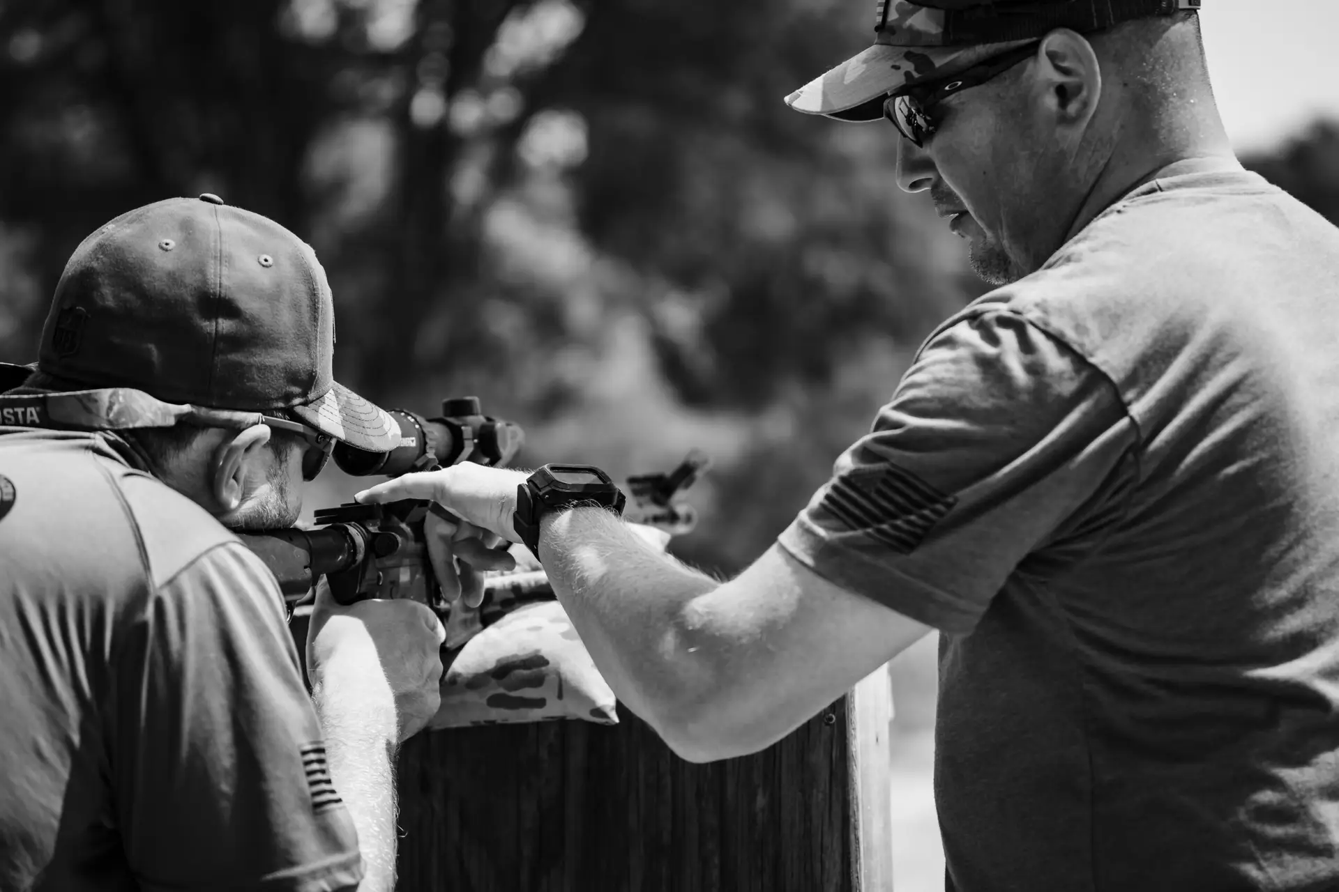 Teacing carbine tactics.