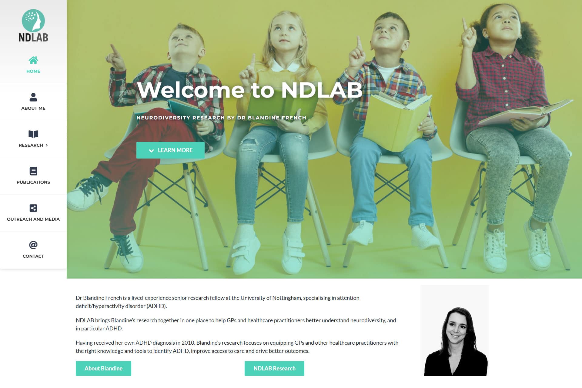 NDLab - research project website