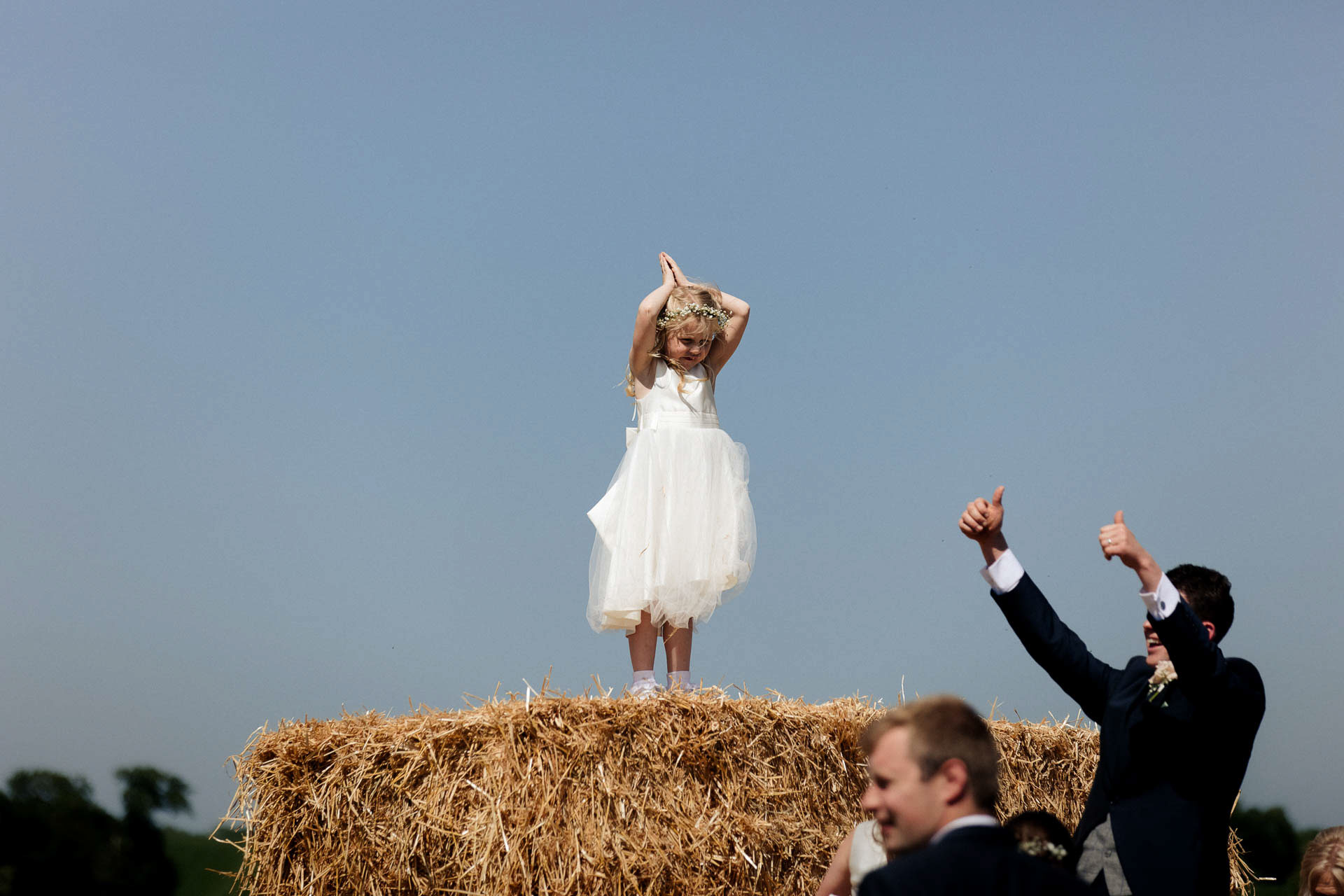 Farm wedding photography for megan and philip on their family farm in August.