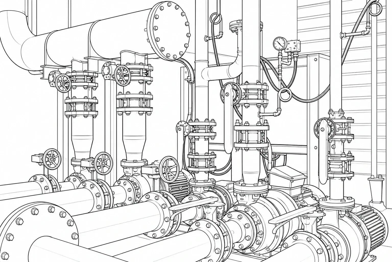 Industriepumpen – technische Zeichnung