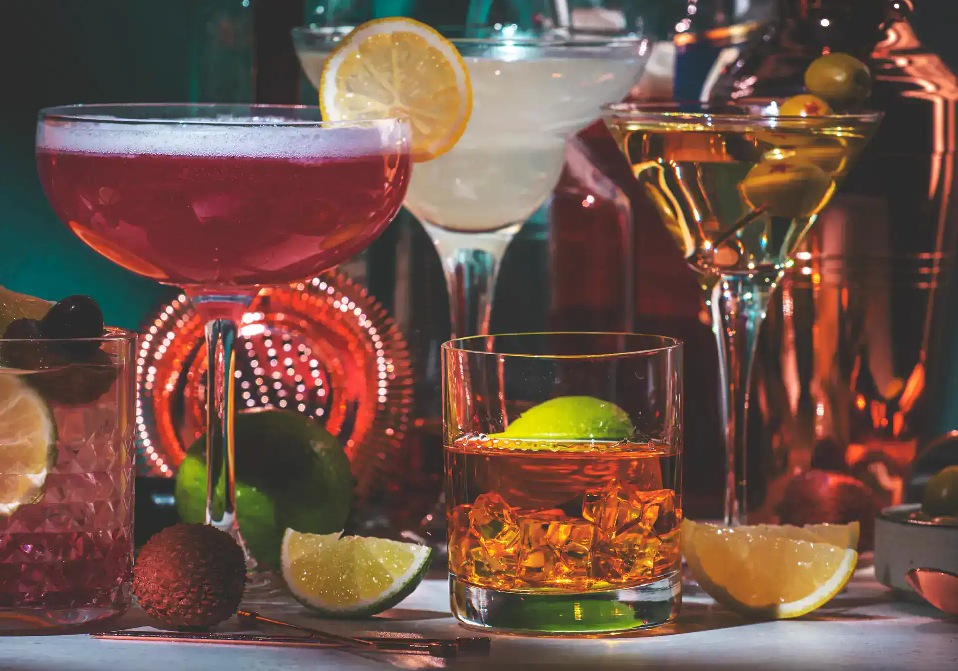 cocktail glasses