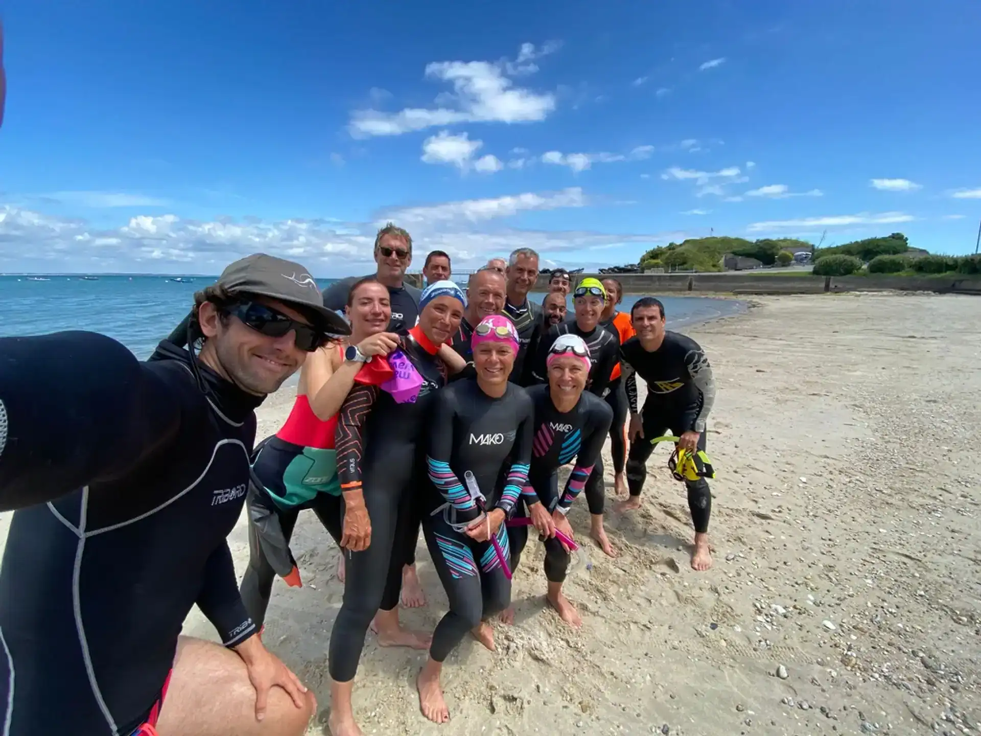 Photo d'un groupe de nageurs