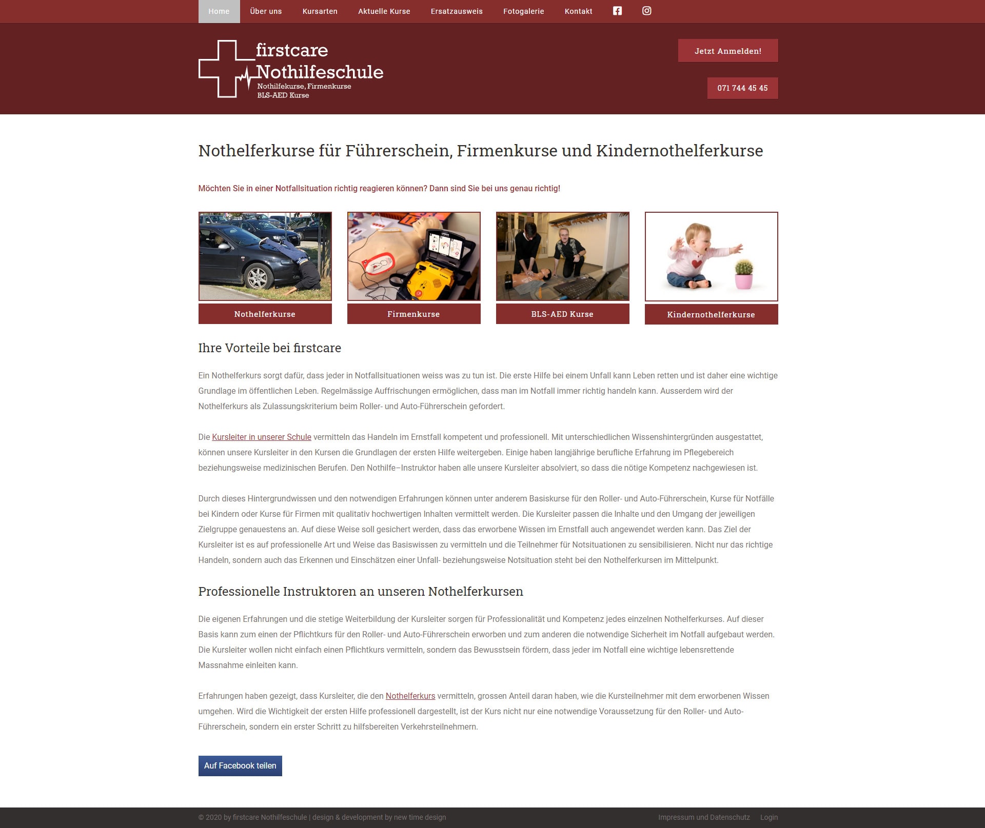 Referenz Webdesign Firstcare Nothilfe