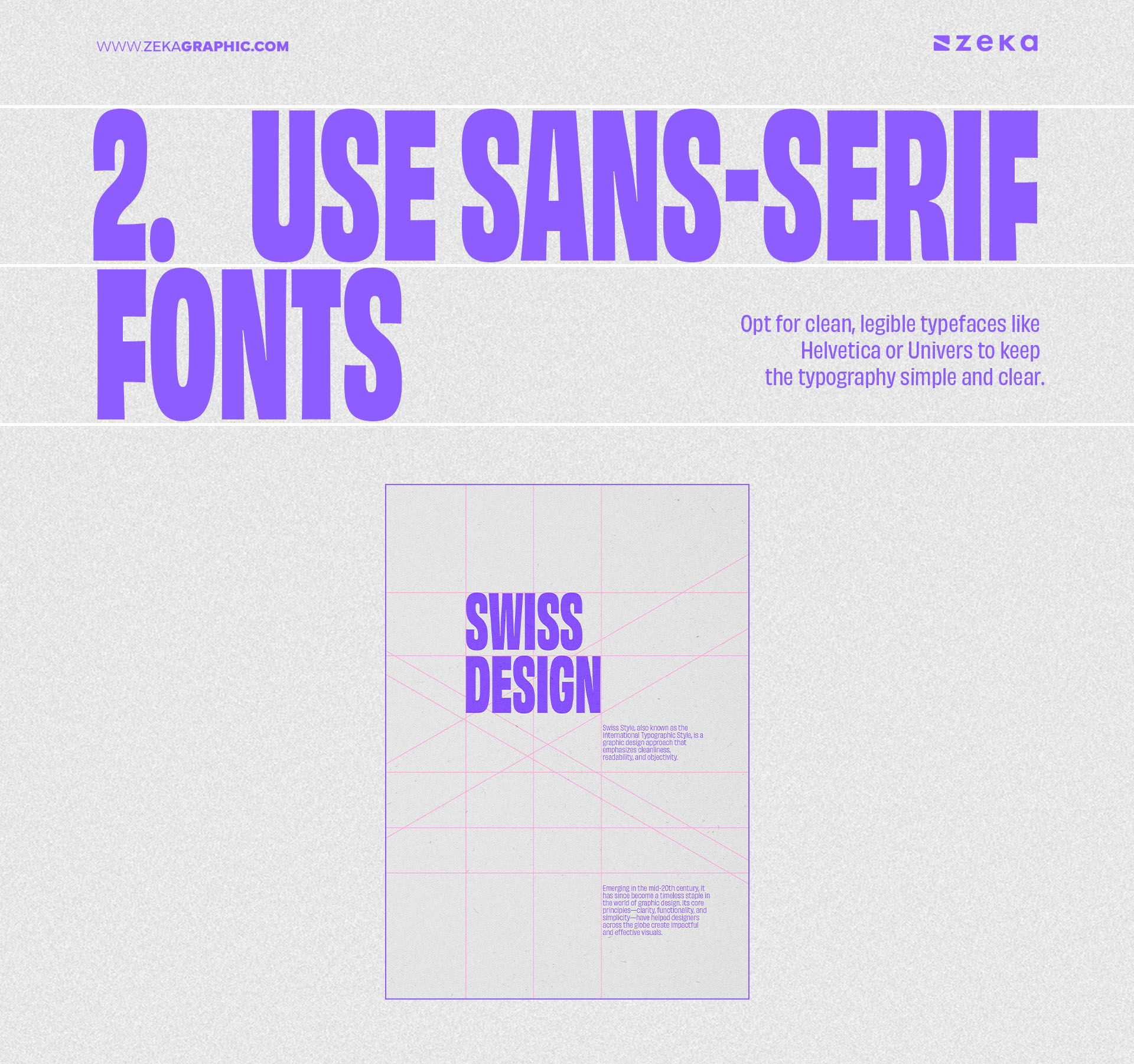 How to Incorporate Swiss Style Use Sans-Serif