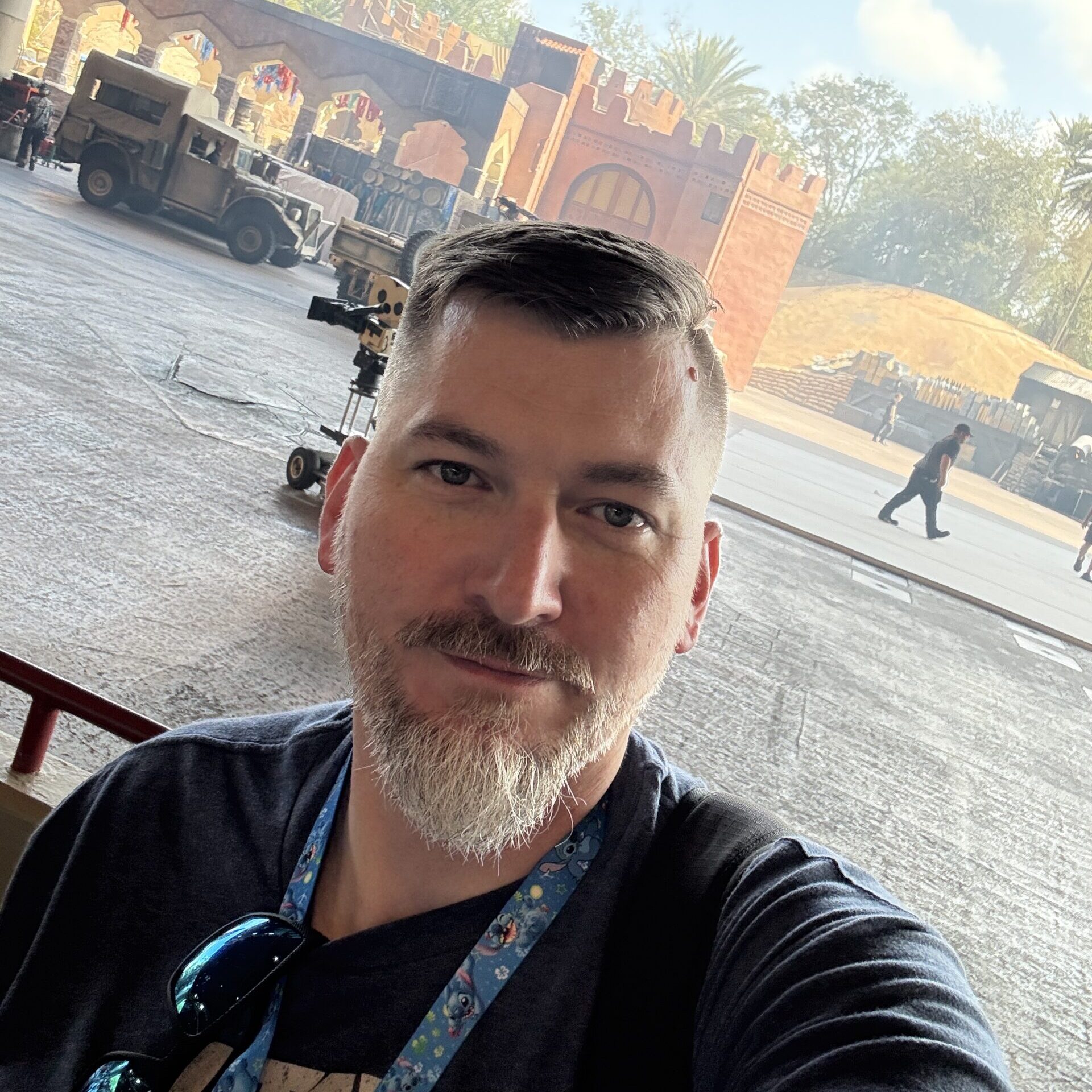 Tigger character at Winnie the Pooh exhibit in Orlando, captured during a fun family outing.