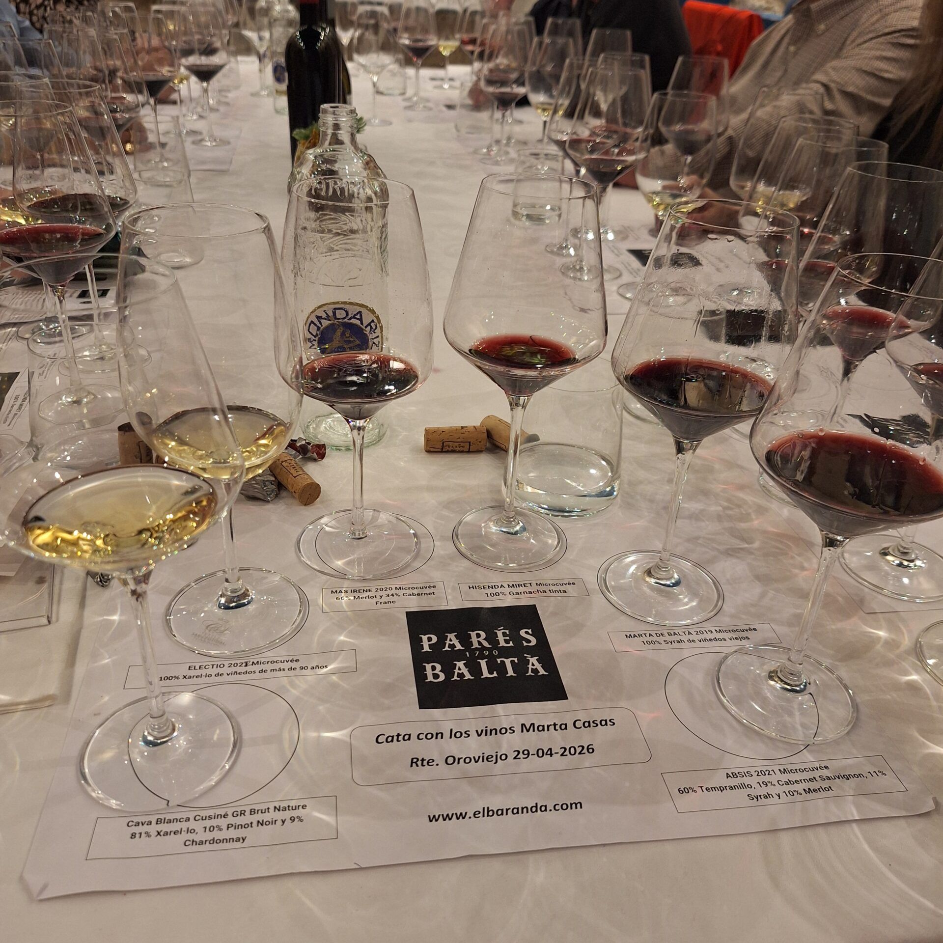 Los vinos de la cata con Marta Casa de Parés Baltà