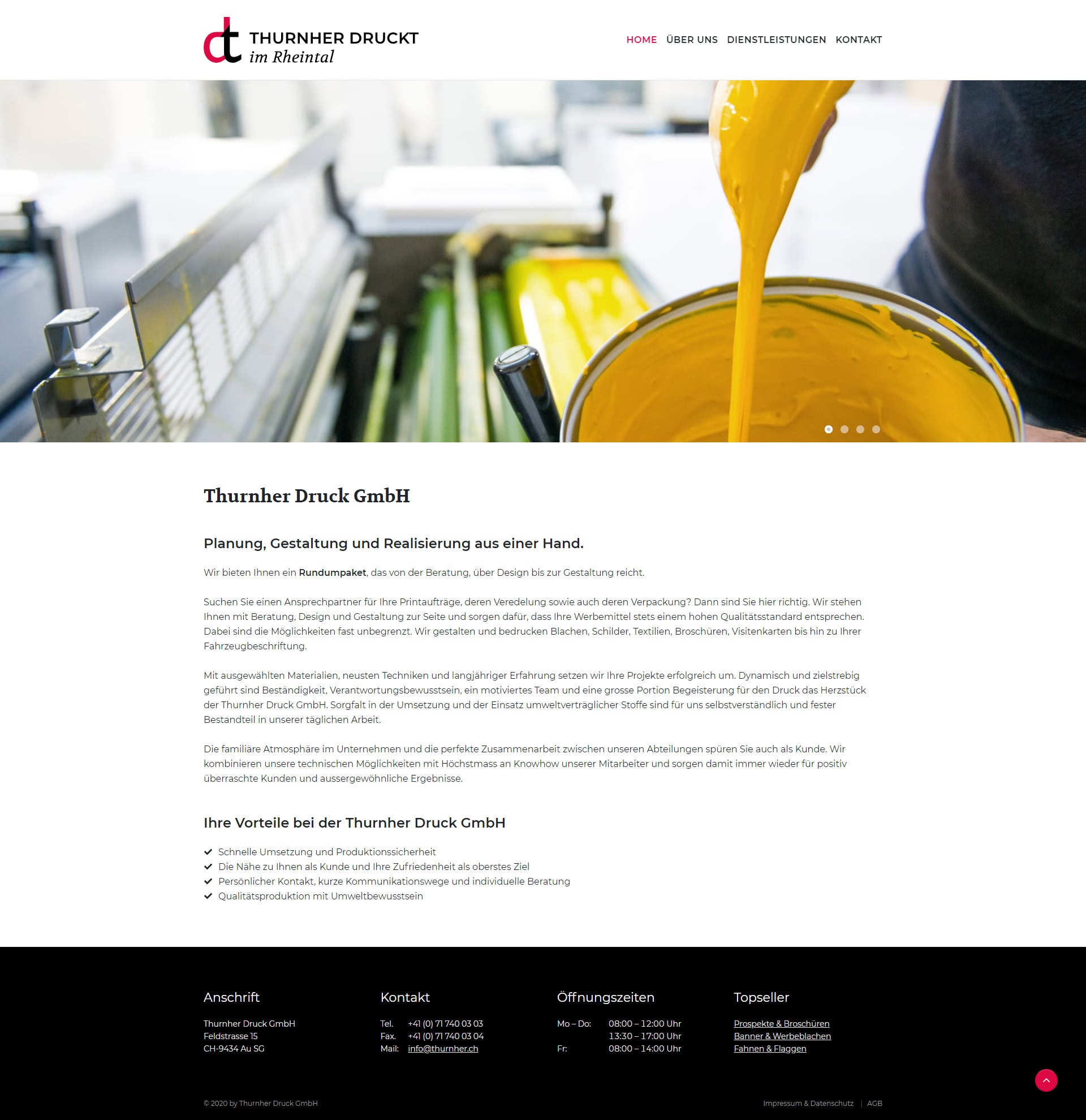 Referenz Webdesign Thurnher Druck