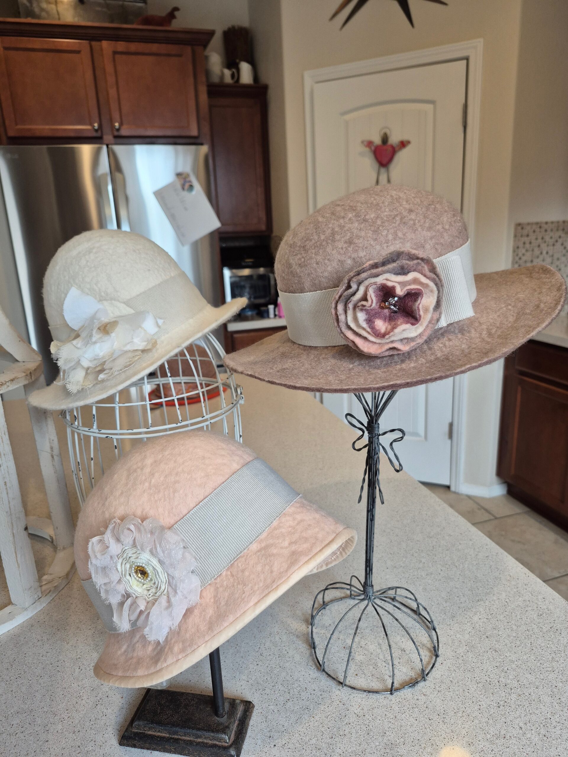 Three Felted Hats