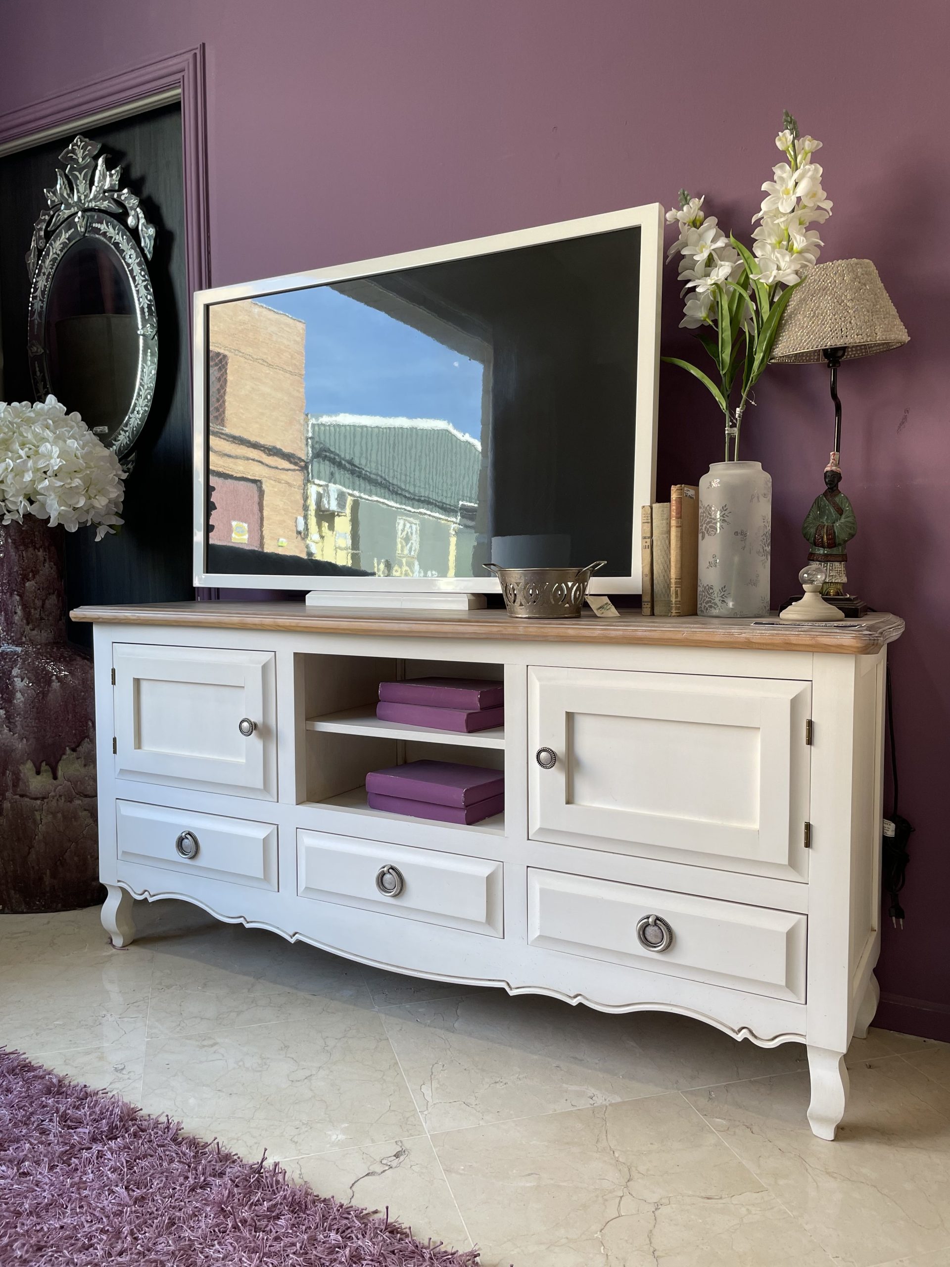 Mueble TV tapa natural