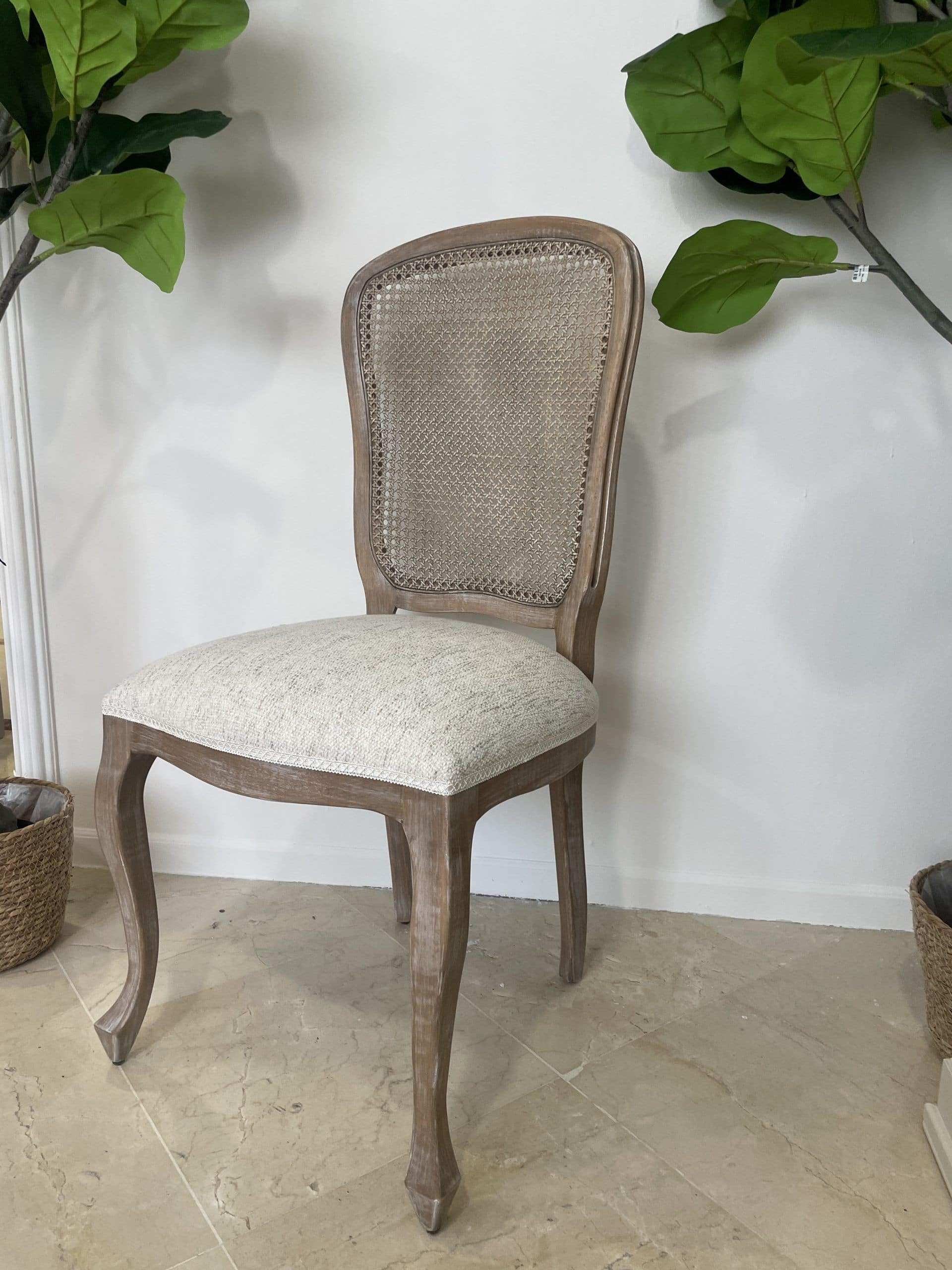 Silla Luis XV asiento tapizado