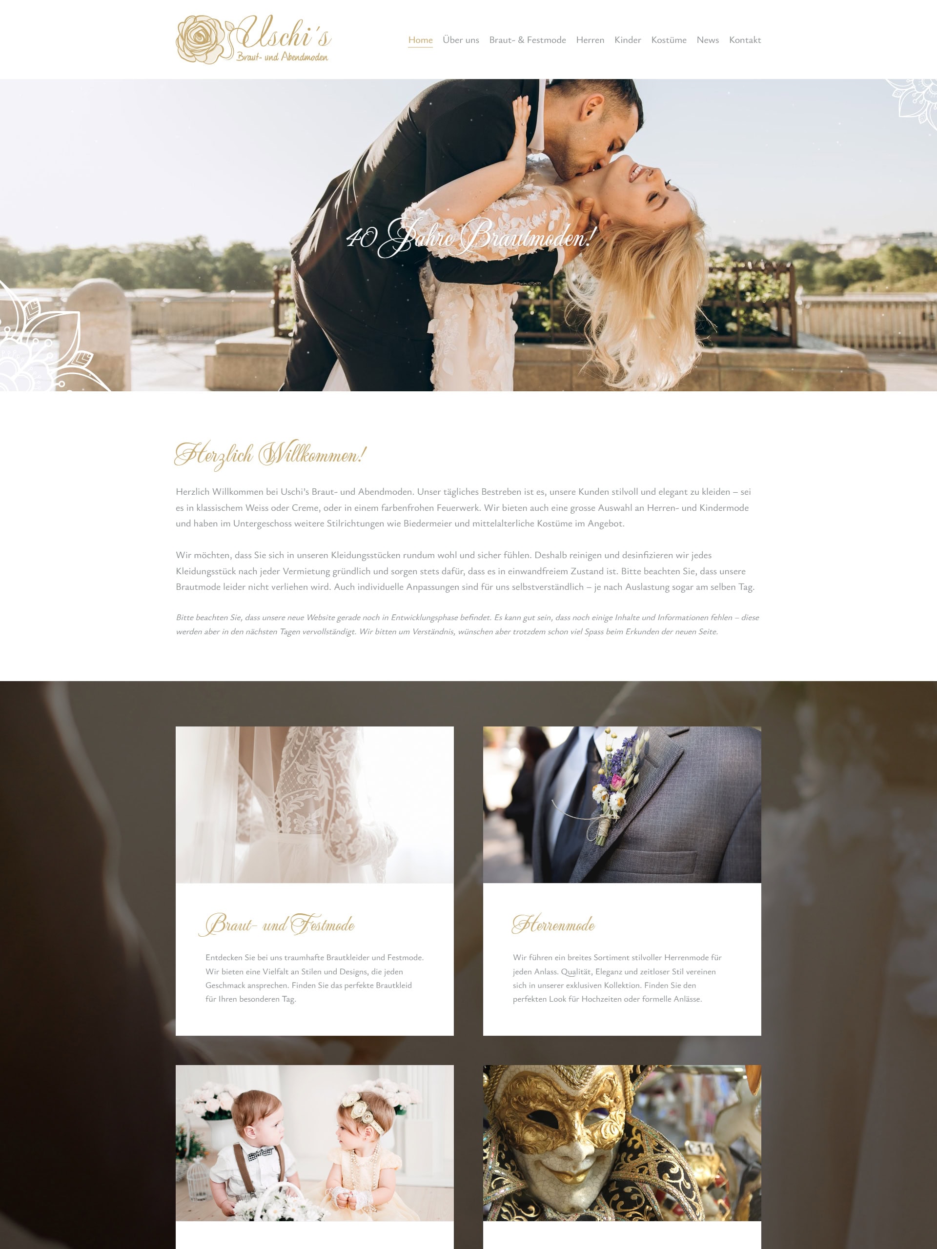 Referenz Webdesign Uschis Brautmode
