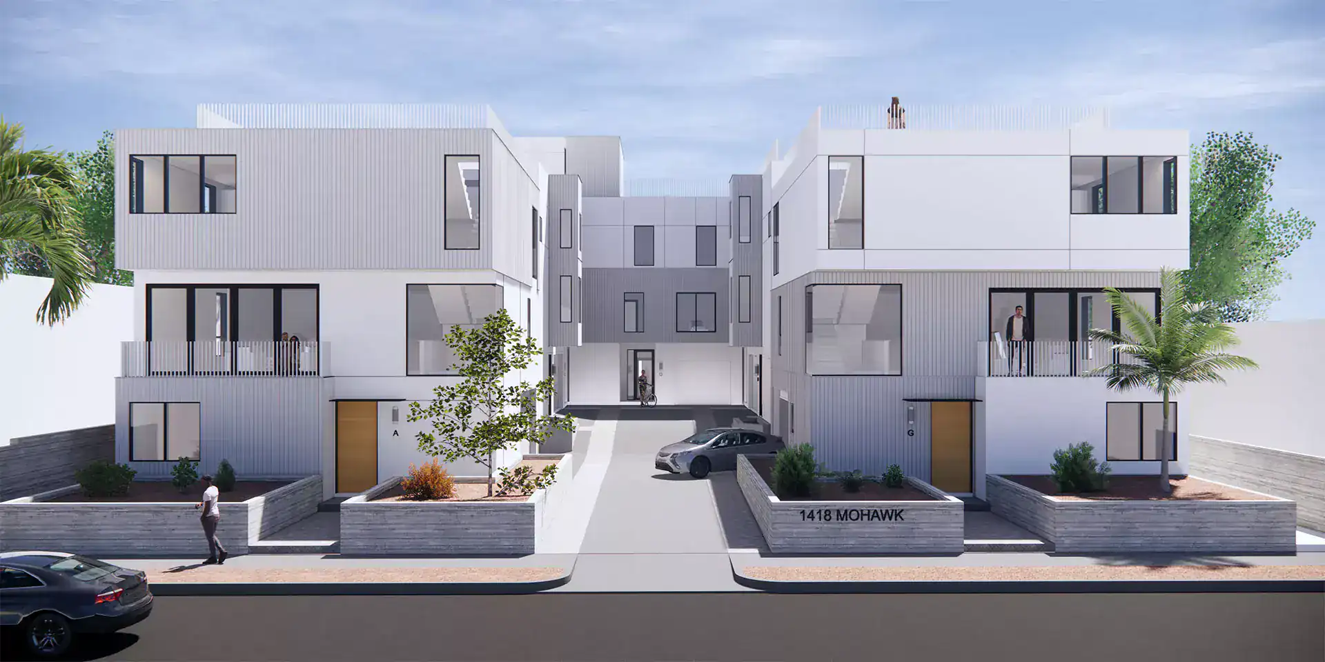 Contemporary multi-family residential building design.