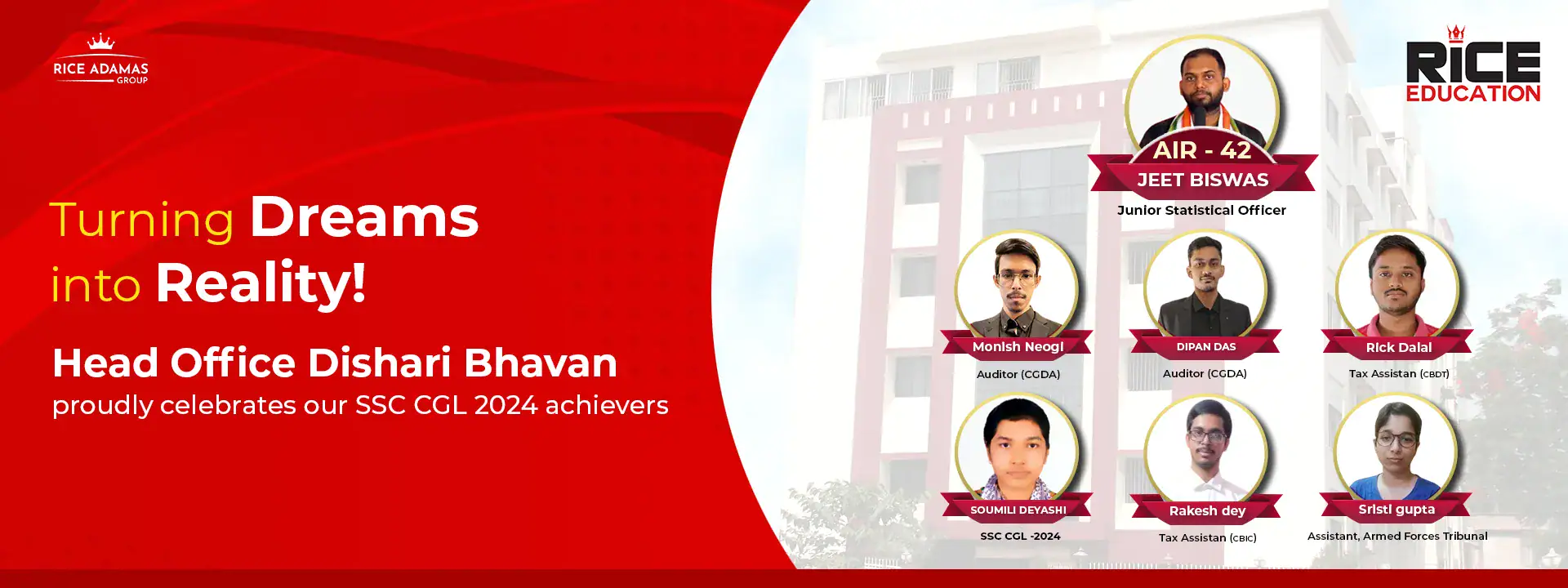 RICE Education Dishari Bhawan head office creative banner
