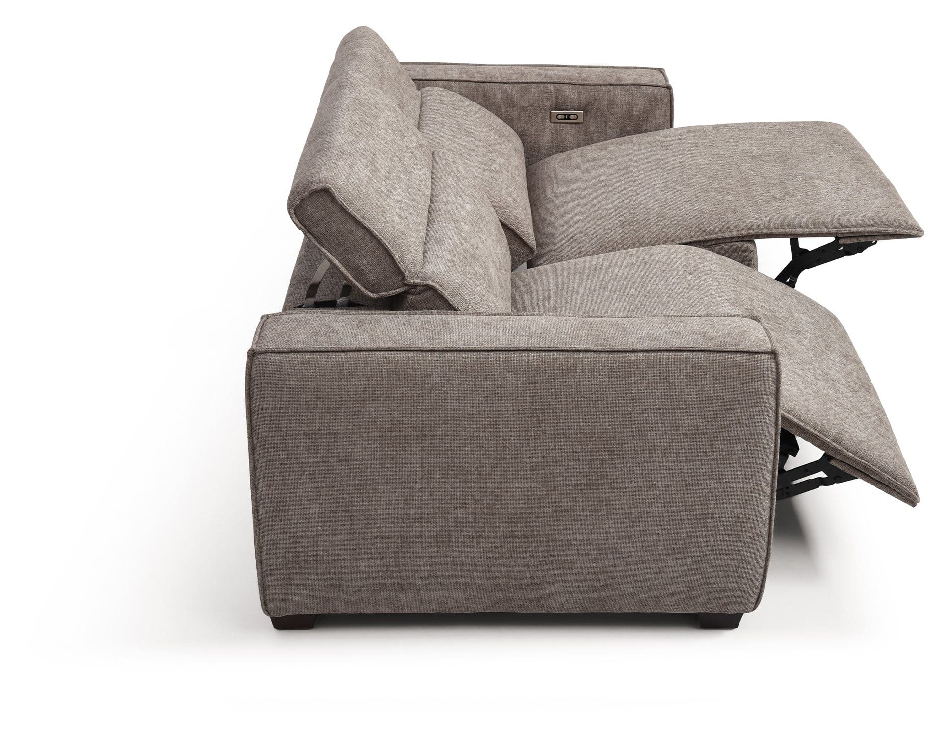 KY467 PRIMO 3 SEATER RECLINER SOFA MOLE CHENILLE CUT OUT (7)