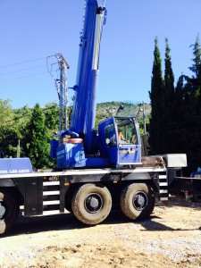 grue de levage maison ossature bois