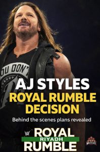 AJ Styles Quietly Chose Royal Rumble as His Final Match