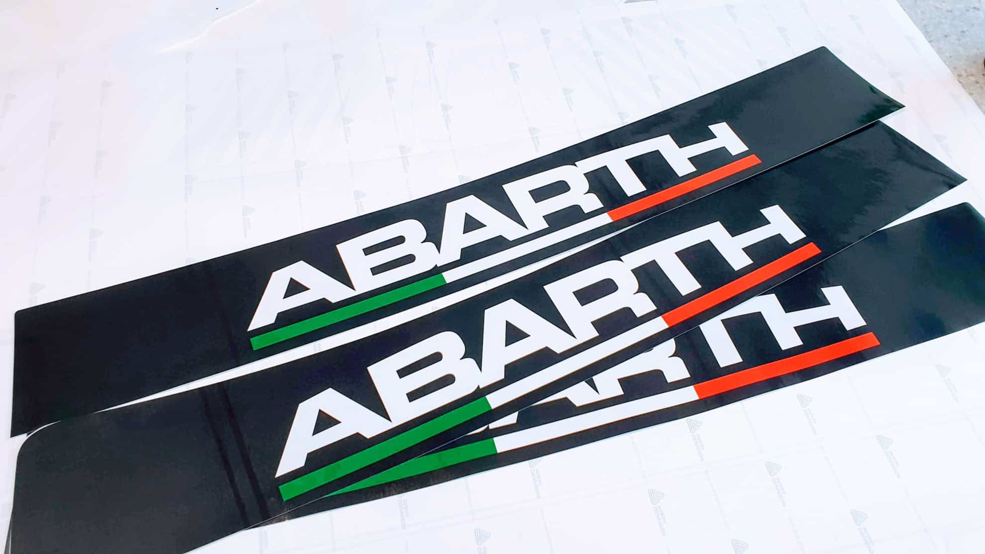 Fascia parasole tricolore Abarth e Martini