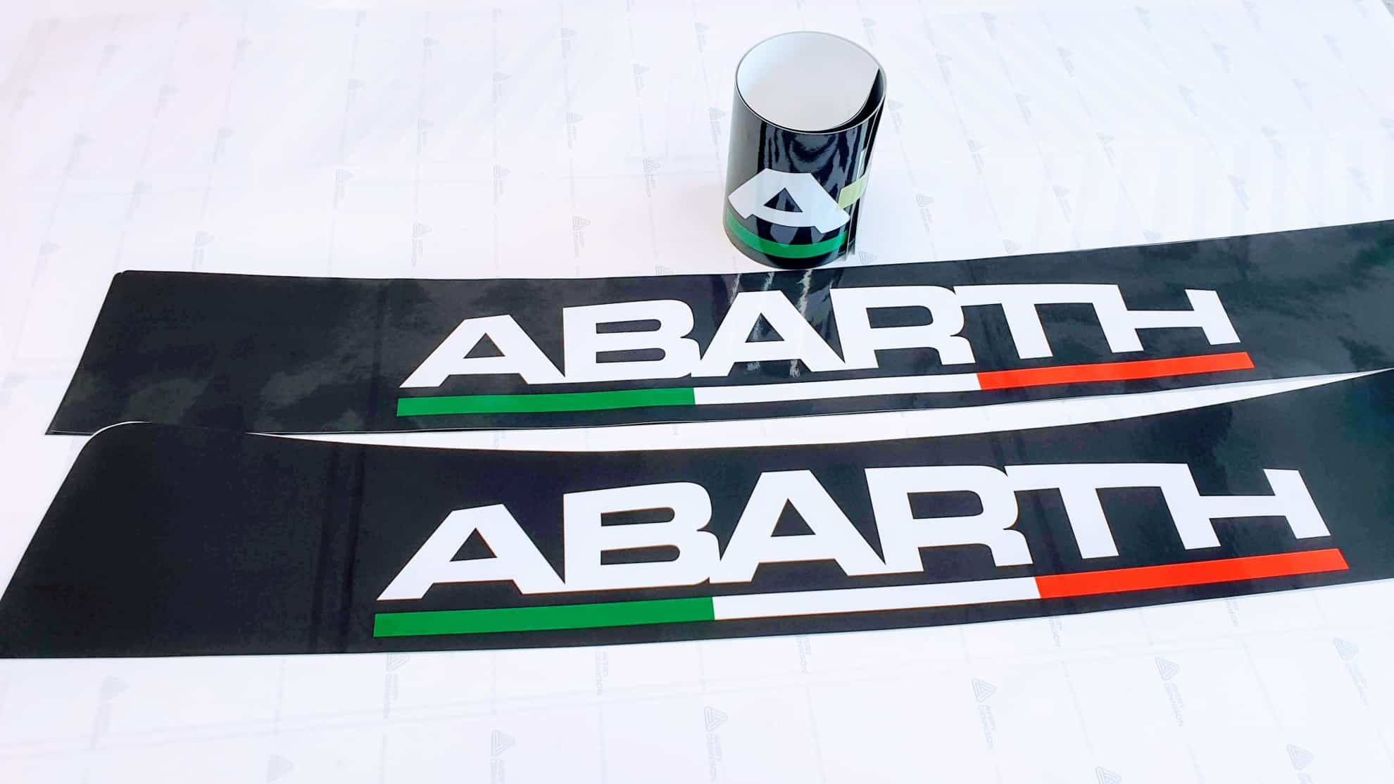 Fascia parasole tricolore Abarth e Martini