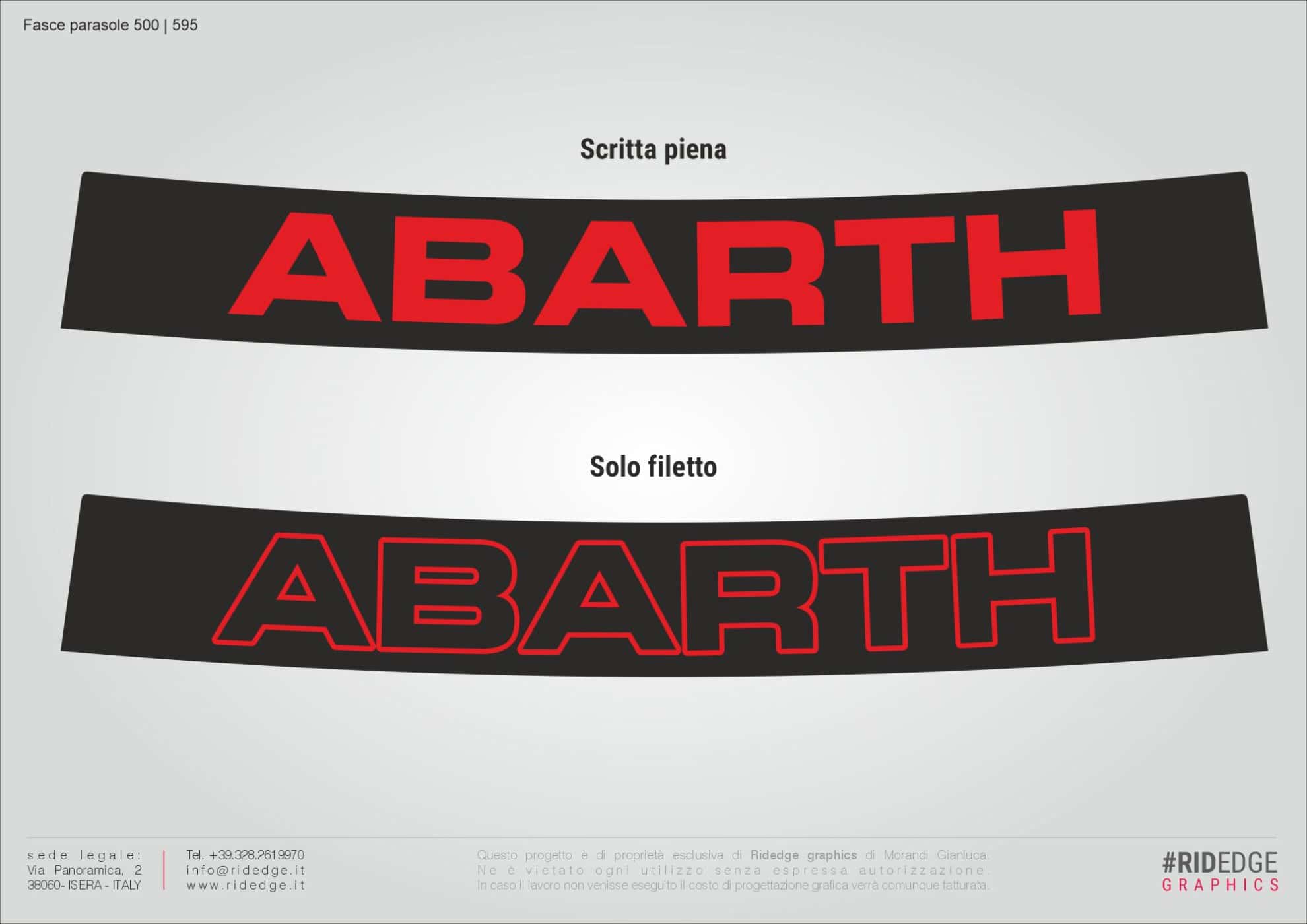 Fascia parasole Abarth prespaziata
