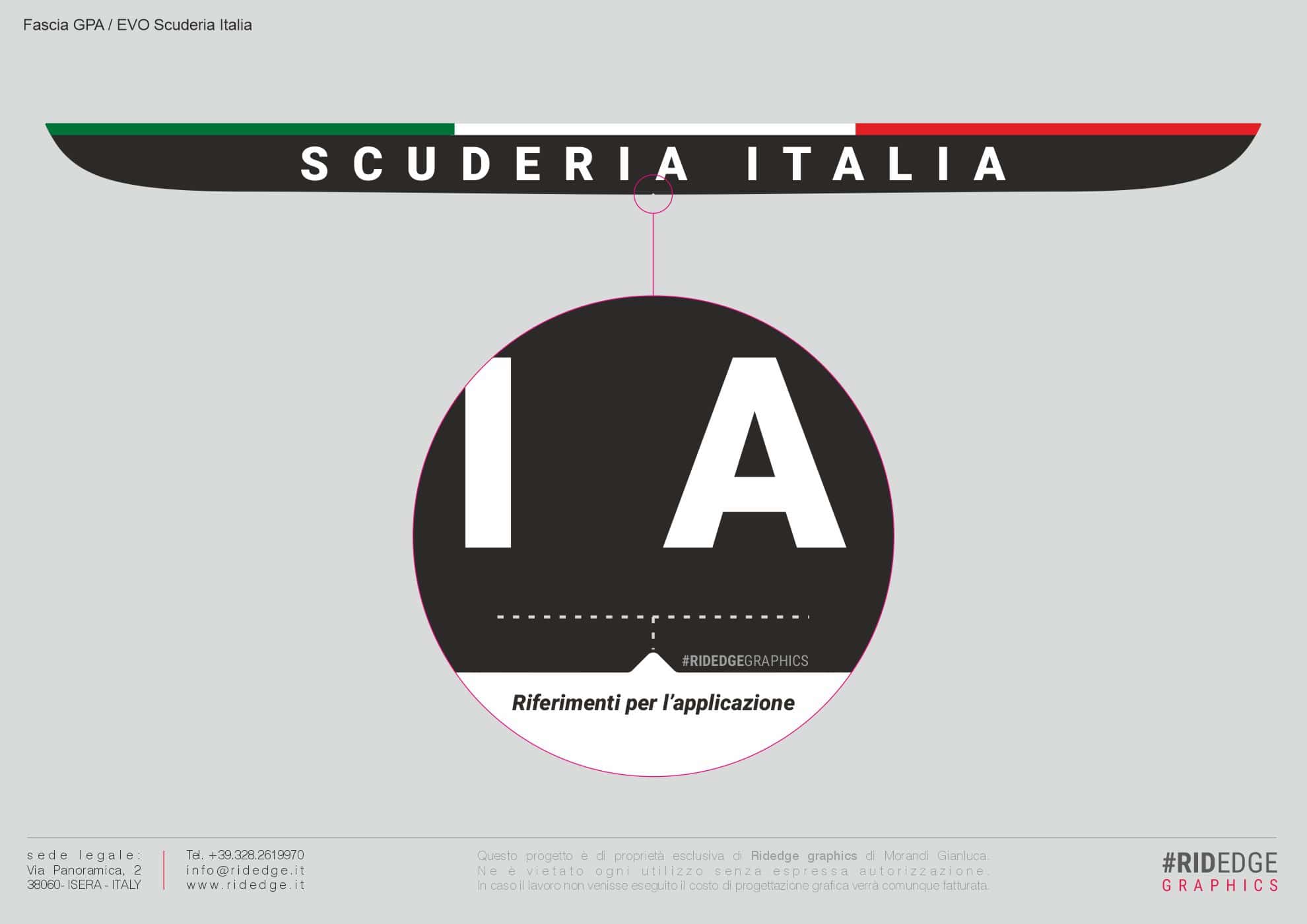 Fascia baule 500/EVO Abarth Scuderia Italia