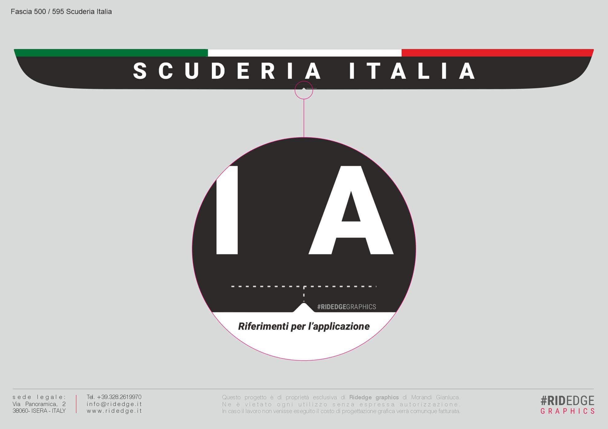 Fascia baule 500/EVO Abarth Scuderia Italia