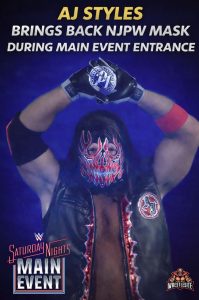 AJ Styles Revives NJPW Era With Masked Entrance at Saturday Night’s Main Event