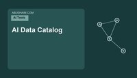 AI Data Catalog featured image with a simple enterprise AI network design