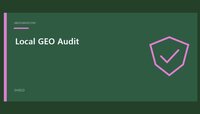 Local GEO Audit featured image with a simple shield design