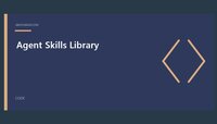Agent Skills Library featured image with a simple code design