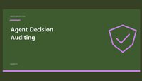 Agent Decision Auditing featured image with a simple shield design
