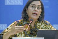 Menteri Keuangan Sri Mulyani Indrawati menggambarkan situasi dunia yang kembali gelap karena dinamika politik dan ekonomi. Foto. Dok.Hallo.Id
