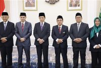 Menag Nasaruddin juga mengingatkan kepada pejabat yang dilantik untuk selalu berhati-hati memilih penceramah. 