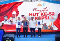 Kapolri Jenderal Polisi Drs. Listyo Sigit Prabowo hadiri HUT ke-52 Konfederasi Serikat Pekerja Seluruh Indonesia (KSPSl) di Purwakarta, Jawa Barat.