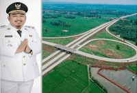 Ilustrasi Jalan Tol dan Bupati Reynaldy Putra Andita. (Instagram @pupr_bpjt dan @retnaldyputraofficial)