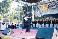 Bupati Subang Reynaldy mengucapkan selamat hari jadi  Kecamatan Pamanukan.