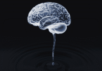 Brain with fluid brain stem - image generated using Midjourney AI
