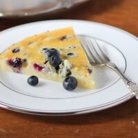 Almond Blueberry Clafoutis Slice