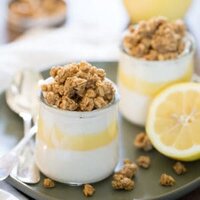 granola parfait with leftover lemon curd