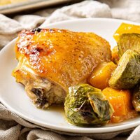 chicken thighs and vegetables