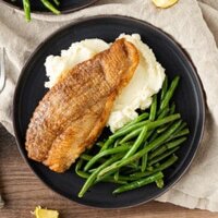 pan fried skate wing on plate