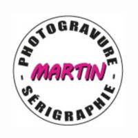 Logo de Martin, photogravure et sérigraphie à Bourgouin