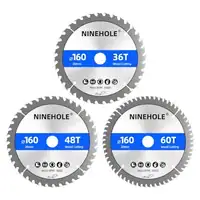 Ninehole Kreissägeblatt-Set 160 mm mit 36, 48 und 60 Zähnen