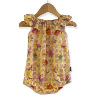 Bugs Seaside Romper with ruffle cap sleeves