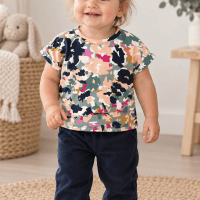 Splash Print Boxy Tee - SIZE 1